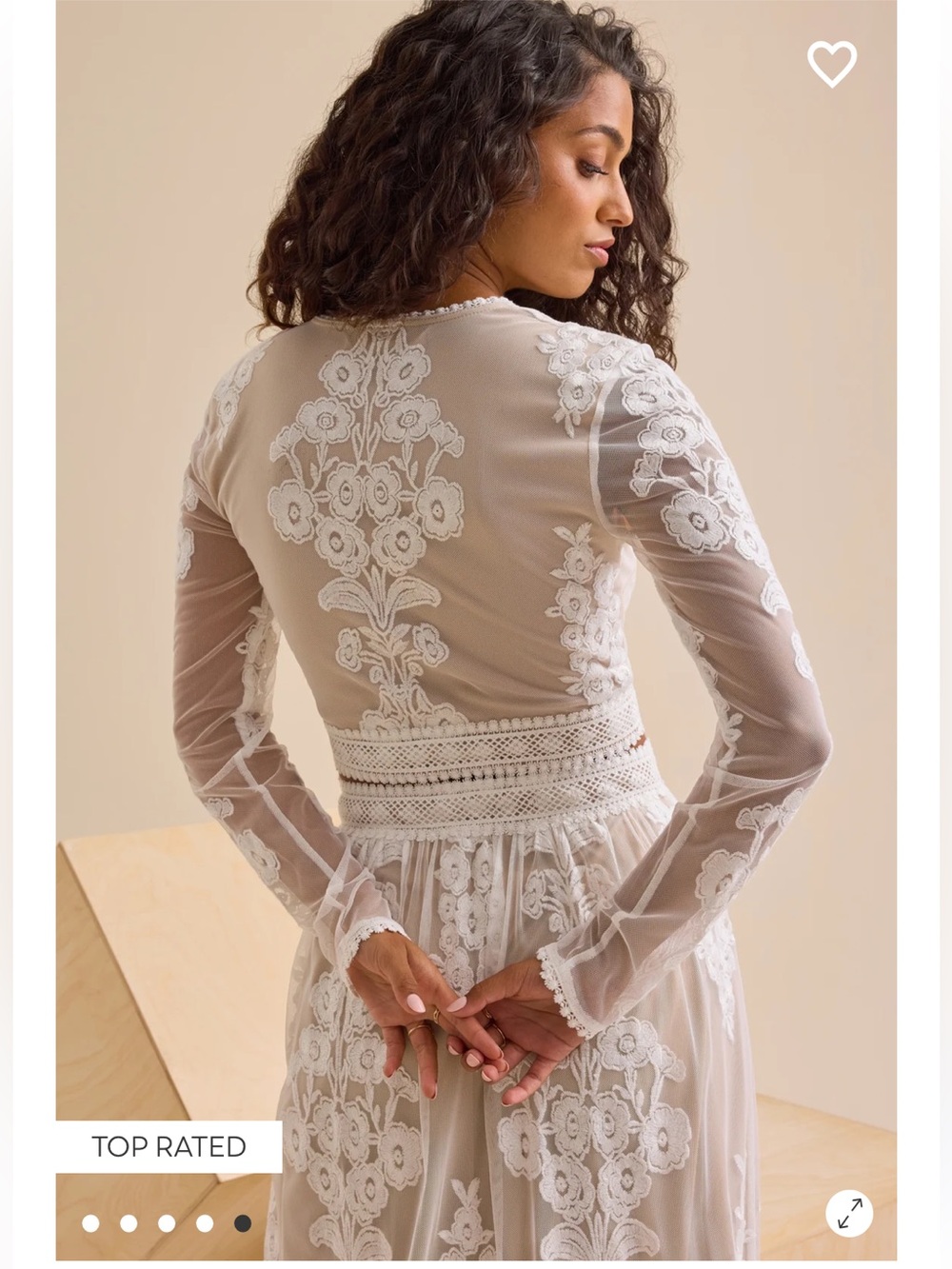 Arissa Floral Embroidered Top and Maxi Skirt Set - Picture 3 of 5